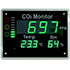 Controladores de temperatura sin contacto PCE-AC2000 para el montaje en la pared en esculas u oficinas, advierten de una concentración alta de CO2
