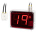 Displays gigantes PCE-G1 se leen a 50 m, sensor de temperatura y humedad del aire, montaje en pared.