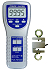 Medidores de esfuerzo para fuerza de traccin y de compresin hasta 100 kg / 981 N con clula dinamomtrica externa y puerto de conexin RS-232 para la transmisin de datos.