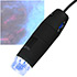 Microscopios USB con luz ultravioleta muy manejables con 200 aumentos, iluminación LED, software, soporte