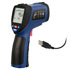 Tester de temperatura sin contacto PCE-890U con rango hasta 1100 C, gran pantalla LCD, interfaz USB, funcin de alarma