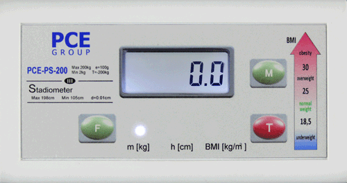 Display de la balanza pesapersonas verificable PCE-PS 200MA