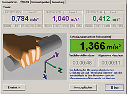 Software del vibrmetro para el cuerpo humano PCE-VM 31