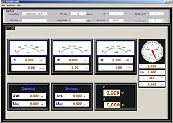 El software del analizador de armónicos también le indica los datos como columnas con cifras .