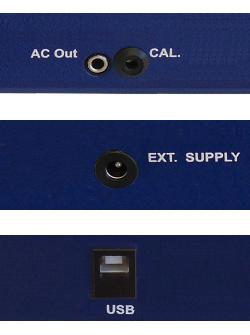 Aquí observa las diferentes conexiones del analizador de audio PCE-DSA 50. 