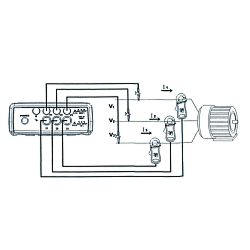 Conexiones para las pinzas amperimtricas en el analizador de redes electricas PCE-830.