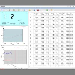 Software del anemmetro de mano PCE-AM 45