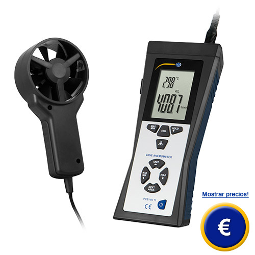 Más información acerca del anemometro PCE-VA 11