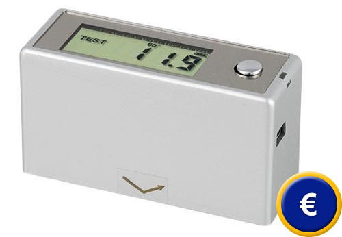 Brillómetro PCE-GM60 para controlar superficies lacadas o pulidas.
