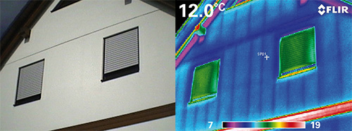 La imagen térmica muestra las pérdidas energéticas en ventanas