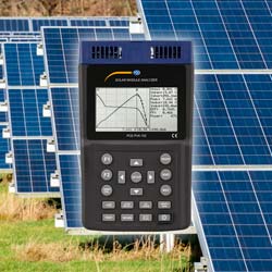Vista genérica del comprobador de módulos solares PCE-PVA 100