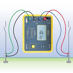 Controlador de puesta a tierra CA-6460: medición de 2 polos con 4 cables