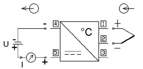 Conexión convertidor de señal para termoelementos