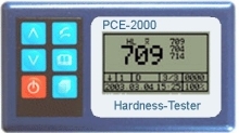 Impactómetro PCE-2000DL midiendo la dureza superficial de flancos.