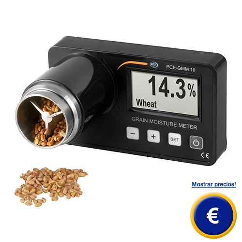 Ms informacin acerca del detector de humedad de cereales PCE-GMM 10