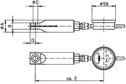 Dimensiones del dinamómetro puntual