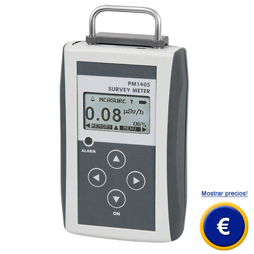 Dosímetro PM-1405 de gran pantalla y alarma