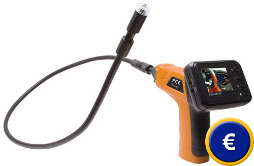 Endoscopio flexible con monitor de LCD.