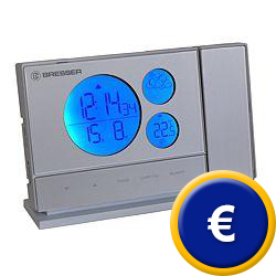 Estaciones meteorologicas BF-Pro con previsin del tiempo, indicador de temperatura, indicacin de la fecha, proyector para la hora y la temperatura.
