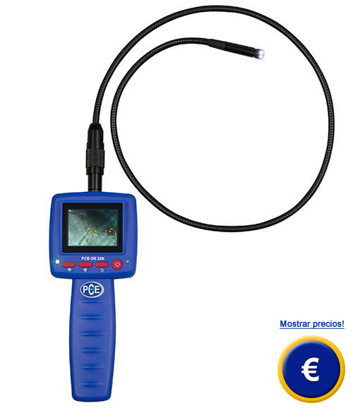 Fibroscopio PCE-DE 25N para realizar tareas de mantenimiento.