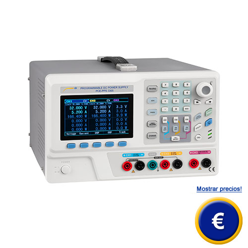 Fuente de alimentación programable PCE-PPS 3305