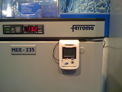 El logger de datos dispone de una entrada para un sensor de temperatura