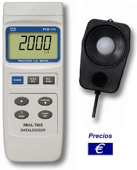 Con el luxómetro PCE-174 podrá medir, guardar los valores y después transferirlos al ordenador.