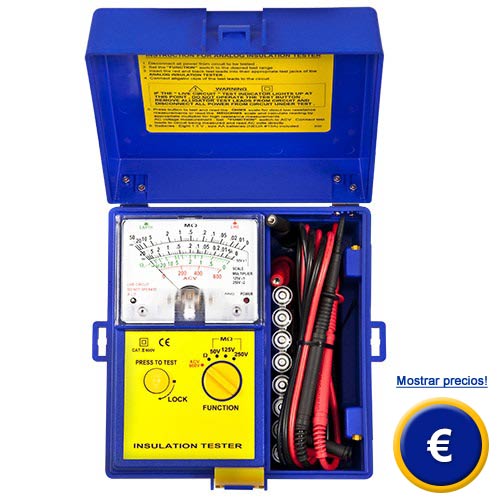 Medidor de aislamiento PCE-IT181 especial para telecomunicaciones.