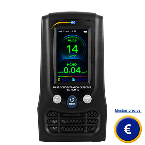 Más información sobre el medidor de calidad de aire PCE-RCM 12