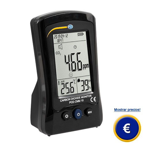 Ms informacin sobre el medidor de CO2 PCE-CMM 10