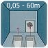 Medidor de distancia: medición de distancias de hasta 60 m