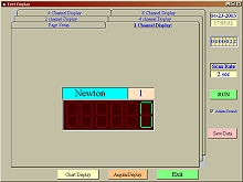 Representación digital del software del medidor de fuerza.
