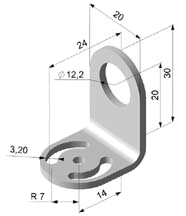  ngulo de montaje fijo para el sensor del medidor de temperatura sin contacto PCE-IR10