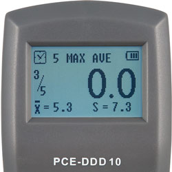Pantalla del medidor de dureza para termoplásticos PCE-DDD 10