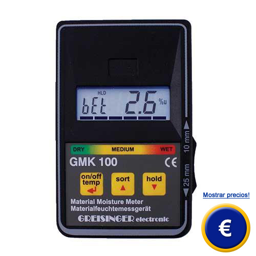 Más información sobre el medidor de humedad de material capacitivo GMK 100 