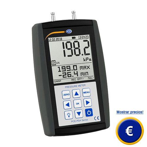 Más información acerca del medidor de presión diferencial serie PCE-PDA 