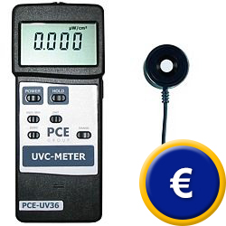 Medidor de radiación PCE-UV36