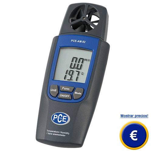 Medidor de velocidad del viento PCE-AM 82