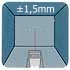 El metroláser posee una precisión de  ± 1,5mm
