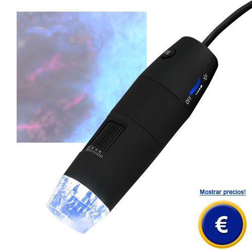 gatito Estándar Seminario Microscopio USB con luz ultravioleta PCE-MM 200 UV