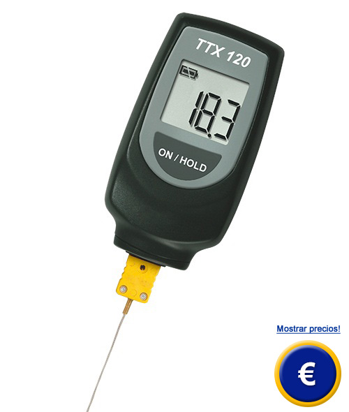 Mini termómetro ideal para termoelementos tipo K