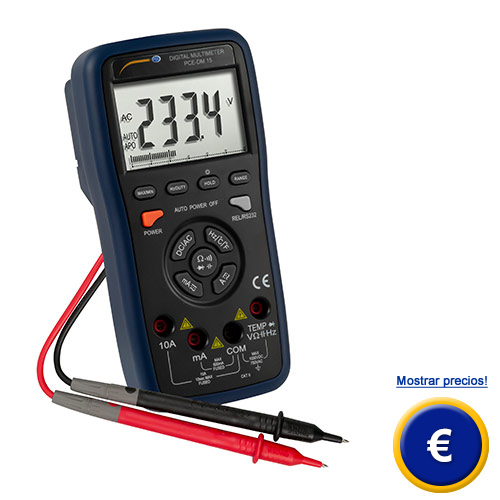 Ms informacin sobre el multmetro digital PCE-DM 15