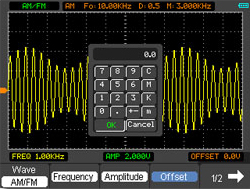 Modulación FM del osciloscopio PCE-DSO8060