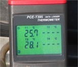 En esta imagen puede ver el display del termometro despues de realizar una medicion.