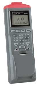 Pirómetro PCE-JR 911 con logger de datos y memoria, impresora y software.