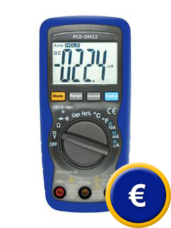 Polmetro digital (CAT III / 600 V) con funcin Data Hold.