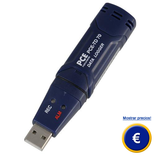 Ms informacin acerca del registrador de temperatura USB PCE-TD 70