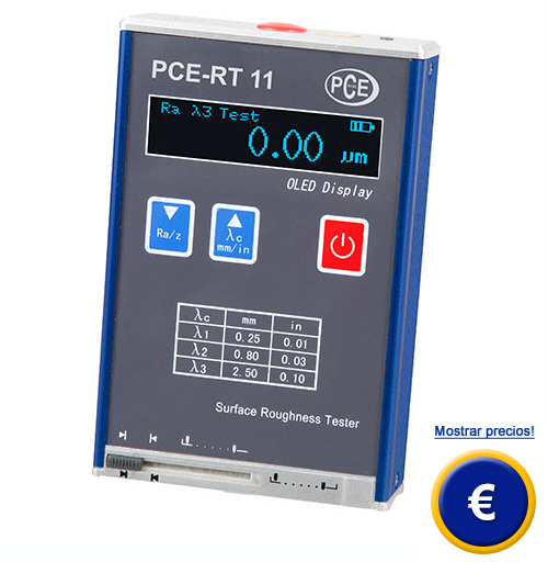Más información acerca del rugosimetro PCE-RT 11