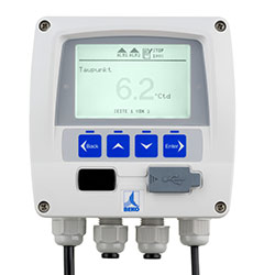 Pantalla del sensor de caudal de aire comprimido para conductos de alta presin FLM