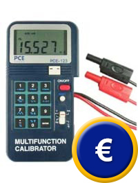 Simulador de corriente e indicador de valor nominal PCE-123